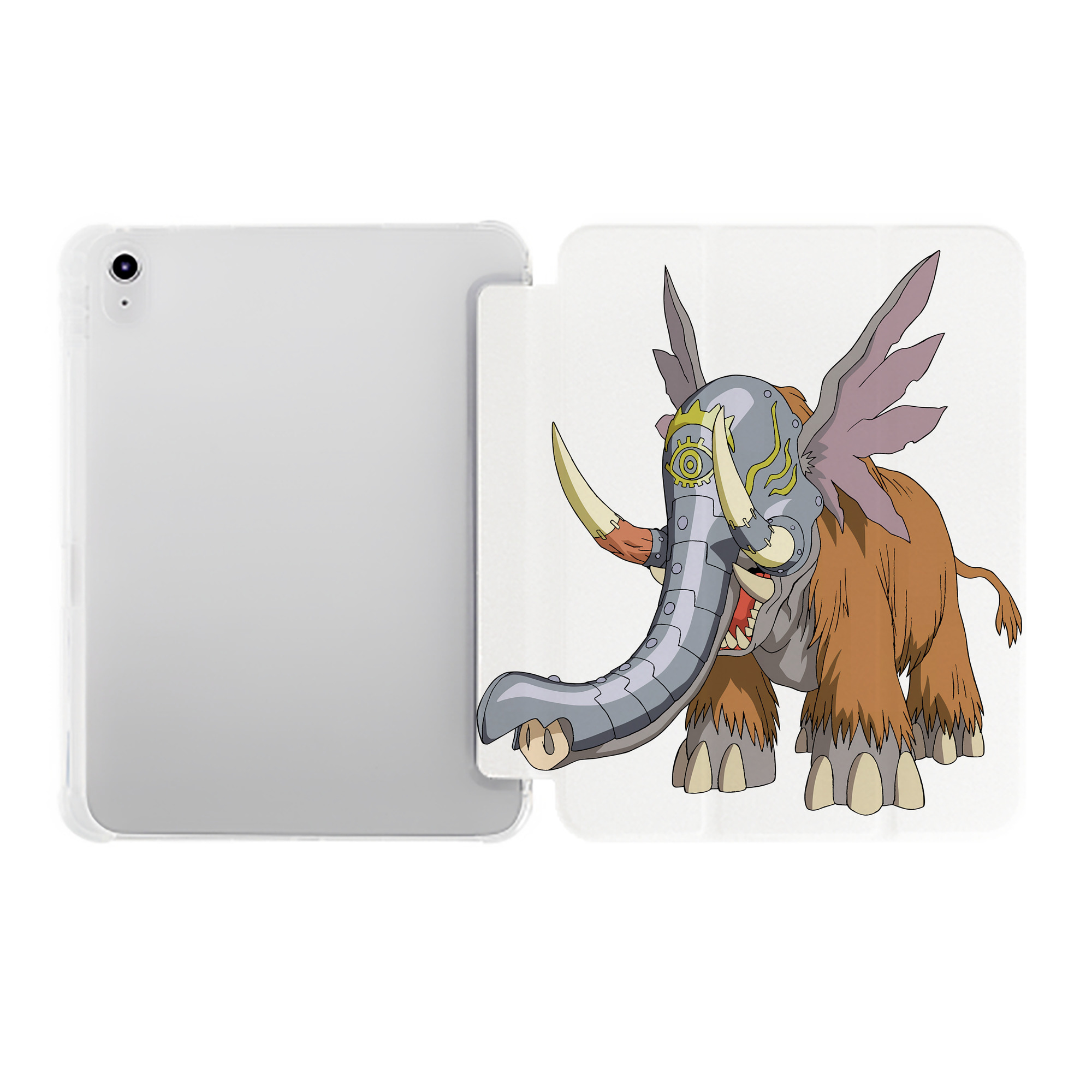 （画像用） Digimon デジタルモンスター/デジモン IPad ケース ペン収納付き 三つ折りスタンド PUレザー×シリコン 対応機種9.5/10.5/10.9インチ